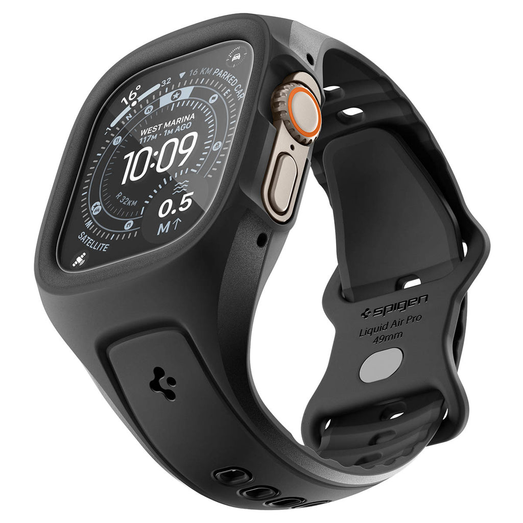 Spigen Liquid Air Pro (se sklem), matně černá - Apple Watch Ultra 3/2/1 49mm