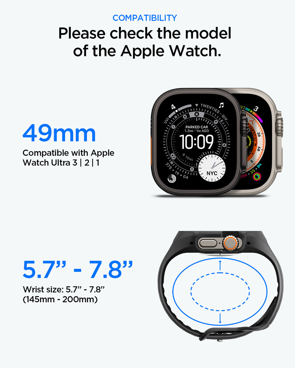 Spigen Liquid Air Pro (se sklem), matně černá - Apple Watch Ultra 3/2/1 49mm