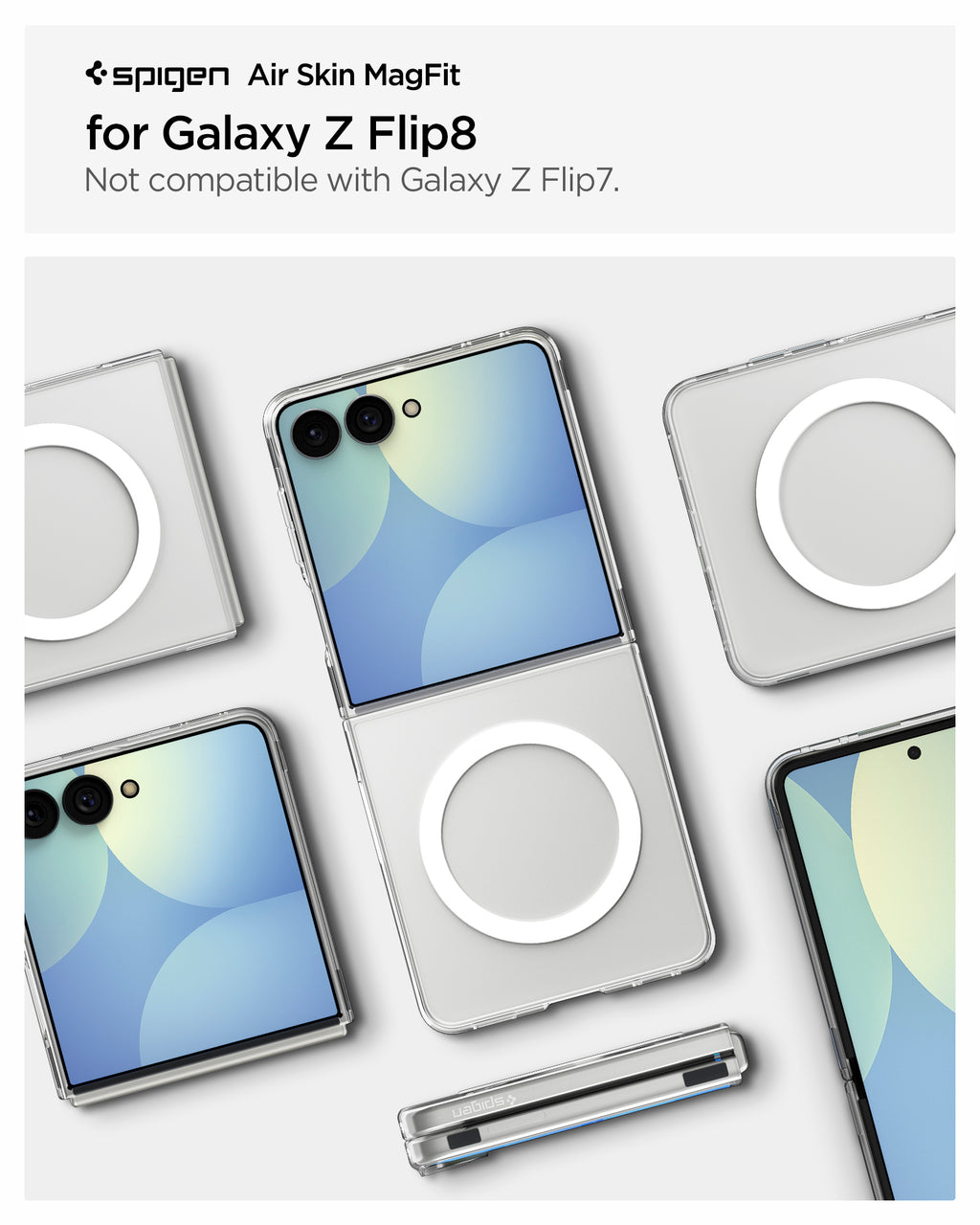 Spigen Air Skin MagSafe, clear white - Samsung Galaxy Z Flip8