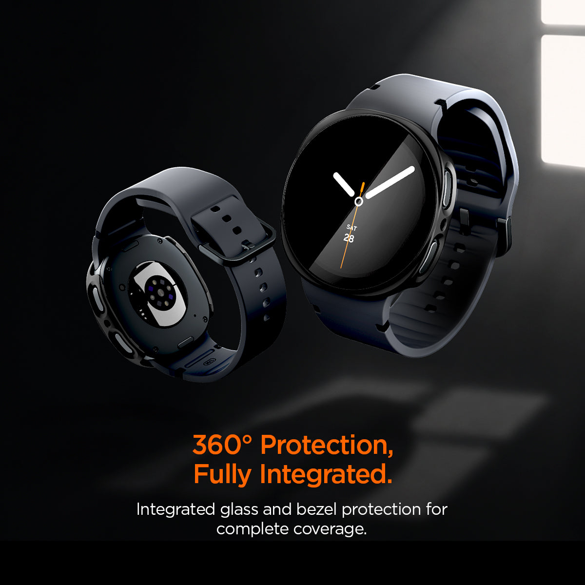 Spigen Thin Fit 360, čierny - Samsung Galaxy Watch 9/8 44mm