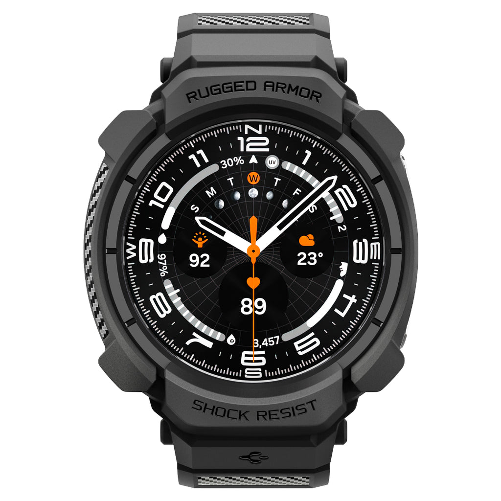 Spigen Rugged Armor Pro, matte black - Samsung Galaxy Watch Ultra 2 47mm