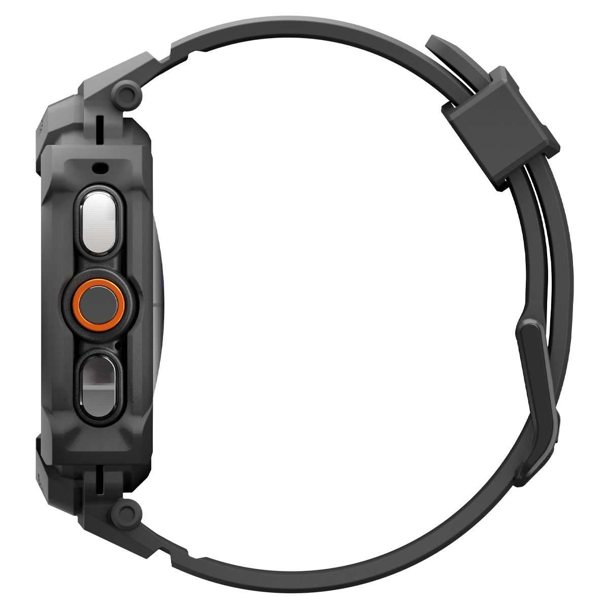 Spigen Rugged Armor Pro, matte black - Samsung Galaxy Watch Ultra 2 47mm