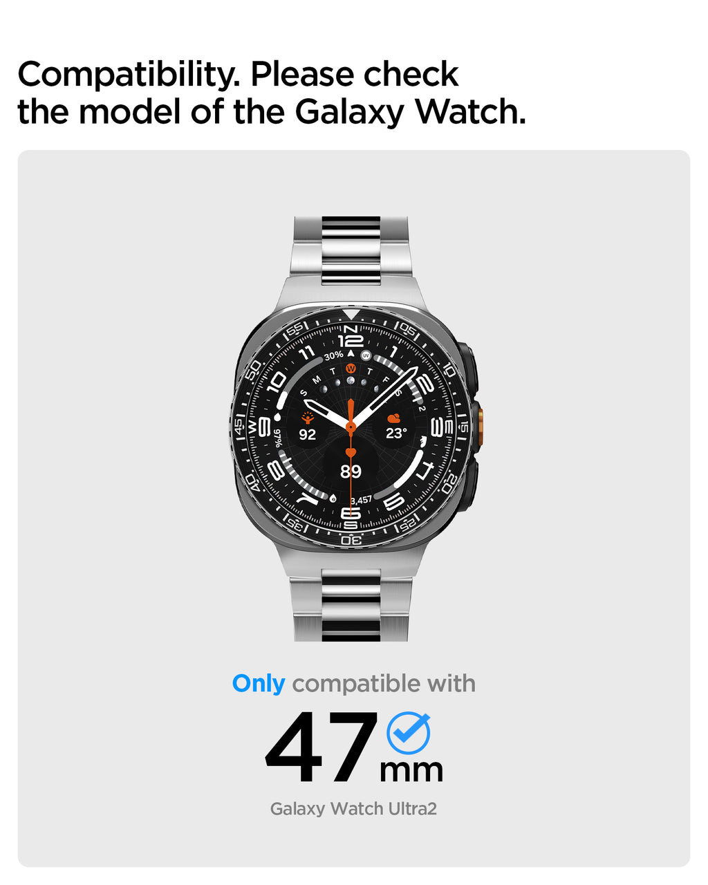 Spigen Bezel Tune (Diver), black - Samsung Galaxy Watch Ultra 2 47mm