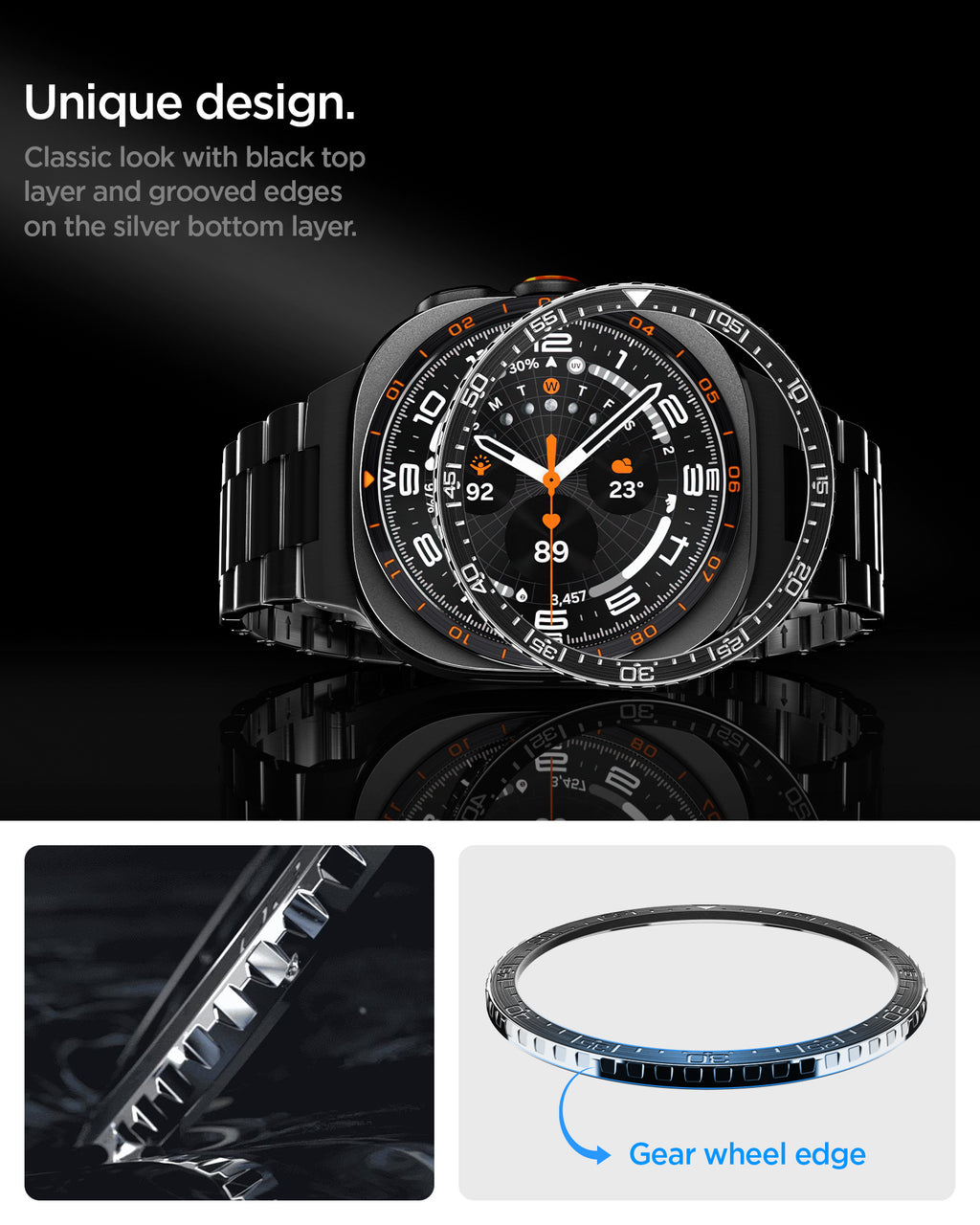 Spigen Bezel Tune (Diver), black - Samsung Galaxy Watch Ultra 2 47mm