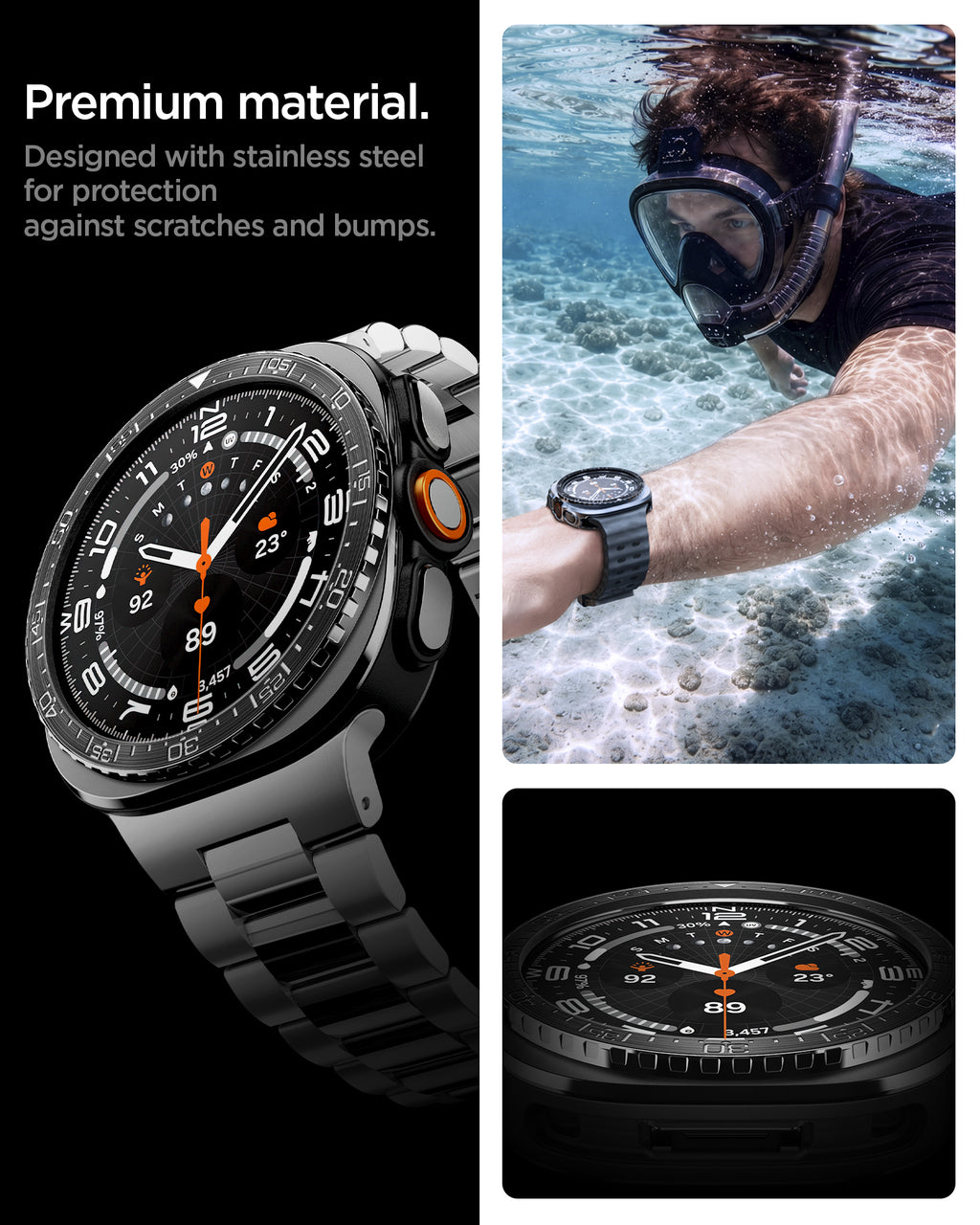 Spigen Bezel Tune (Diver), black - Samsung Galaxy Watch Ultra 2 47mm