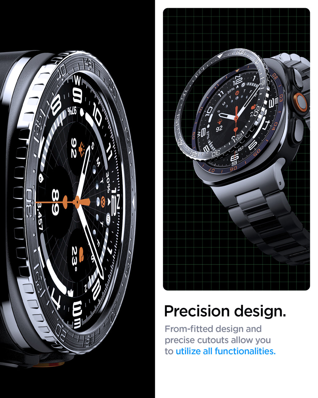 Spigen Bezel Tune (Diver), black - Samsung Galaxy Watch Ultra 2 47mm