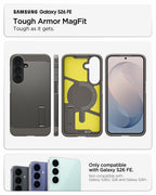 Spigen Tough Armor MagSafe, gunmetal - Samsung Galaxy S26 FE