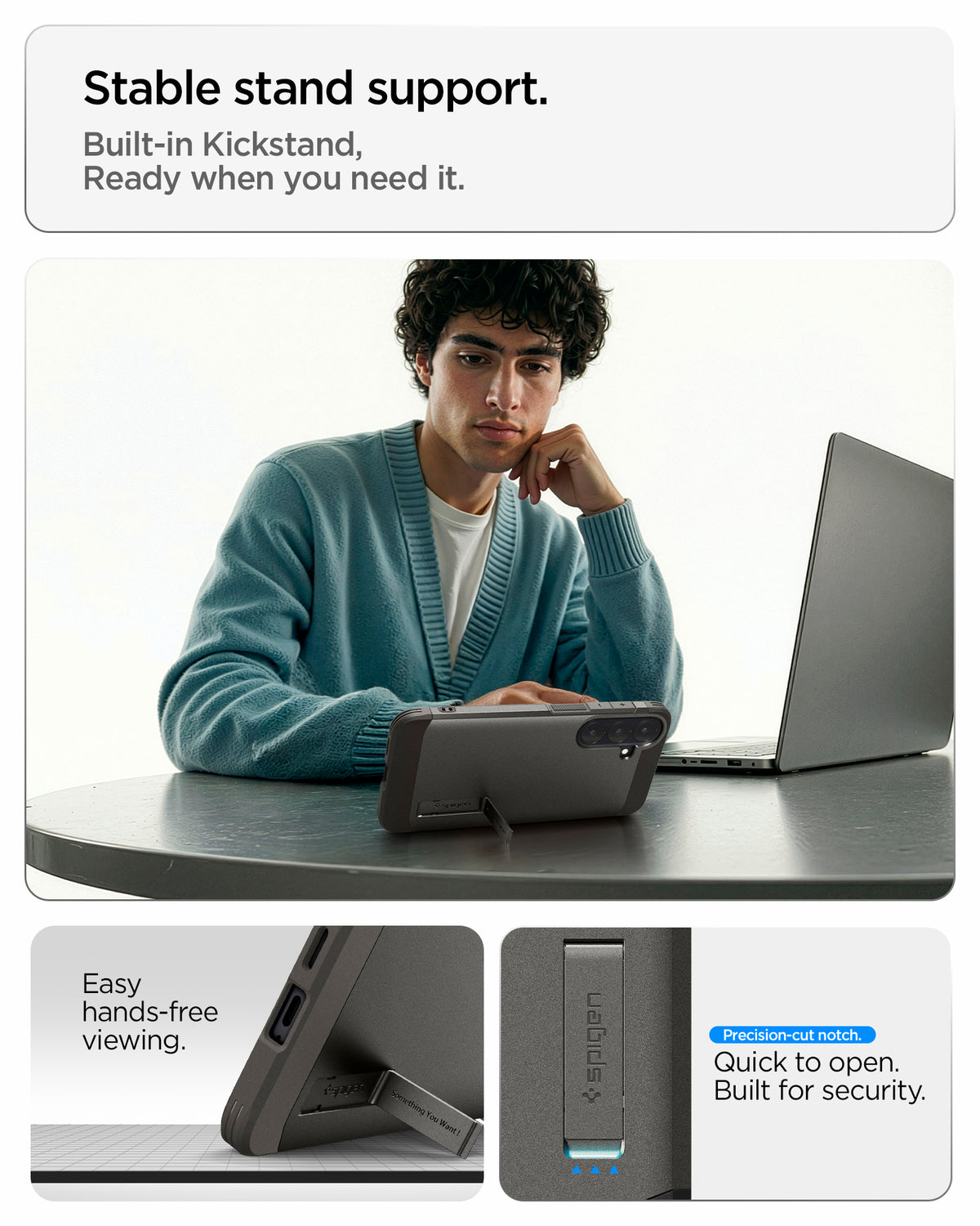 Spigen Tough Armor MagSafe, gunmetal - Samsung Galaxy S26 FE