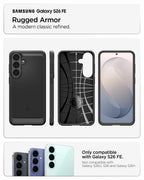 Spigen Rugged Armor, matte black - Samsung Galaxy S26 FE