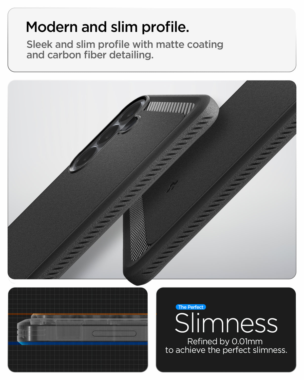 Spigen Rugged Armor, matte black - Samsung Galaxy S26 FE