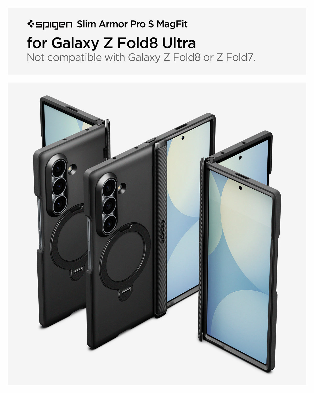 Spigen Slim Armor Pro S MagSafe, black - Samsung Galaxy Z Fold8 Ultra
