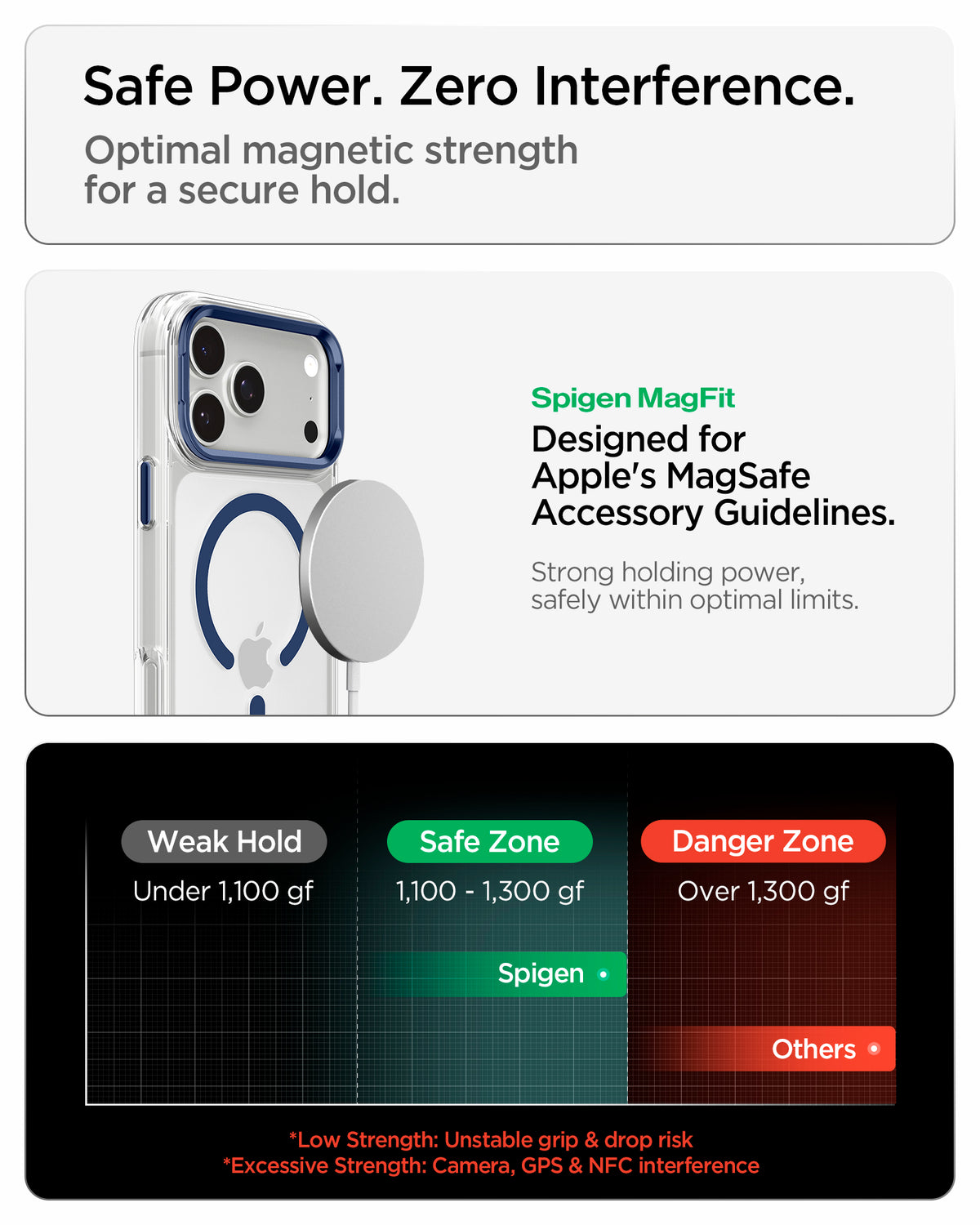 Spigen Ultra Hybrid Optik S MagSafe, clear deep blue - iPhone 2026 Pro Max/17 Pro Max