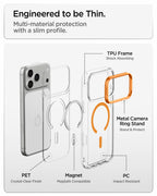 Spigen Ultra Hybrid Optik S MagSafe, clear orange - iPhone 2026 Pro Max/17 Pro Max