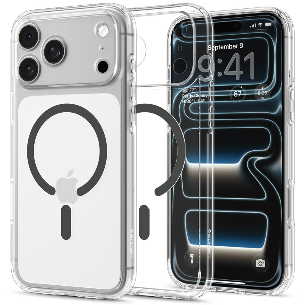 Spigen Ultra Hybrid MagSafe, clear graphite - iPhone 2026 Pro/17 Pro