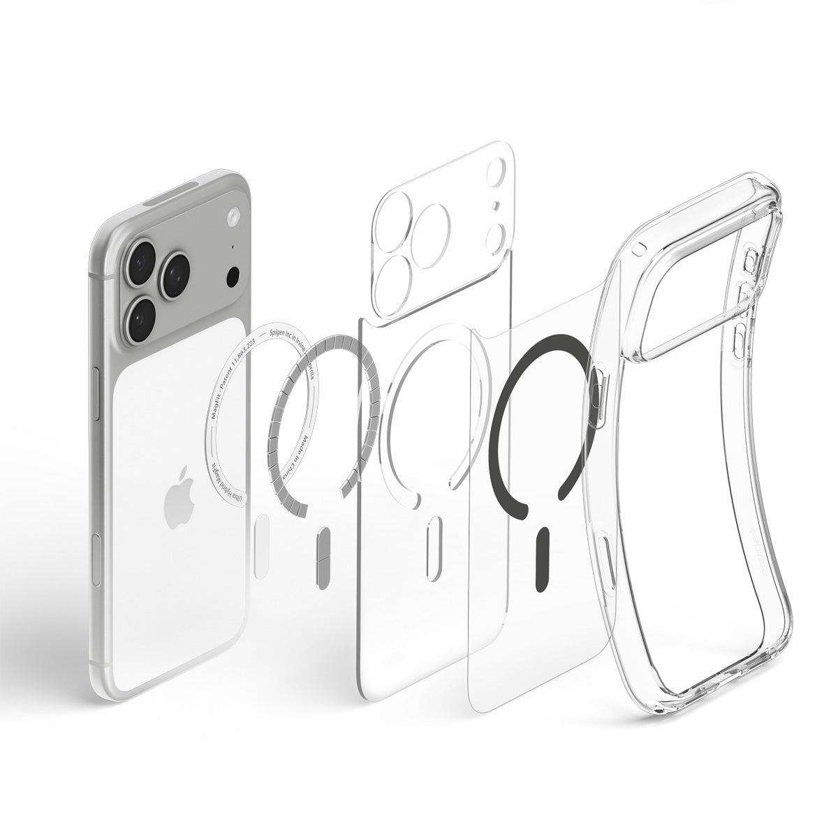 Spigen Ultra Hybrid MagSafe, clear graphite - iPhone 2026 Pro/17 Pro