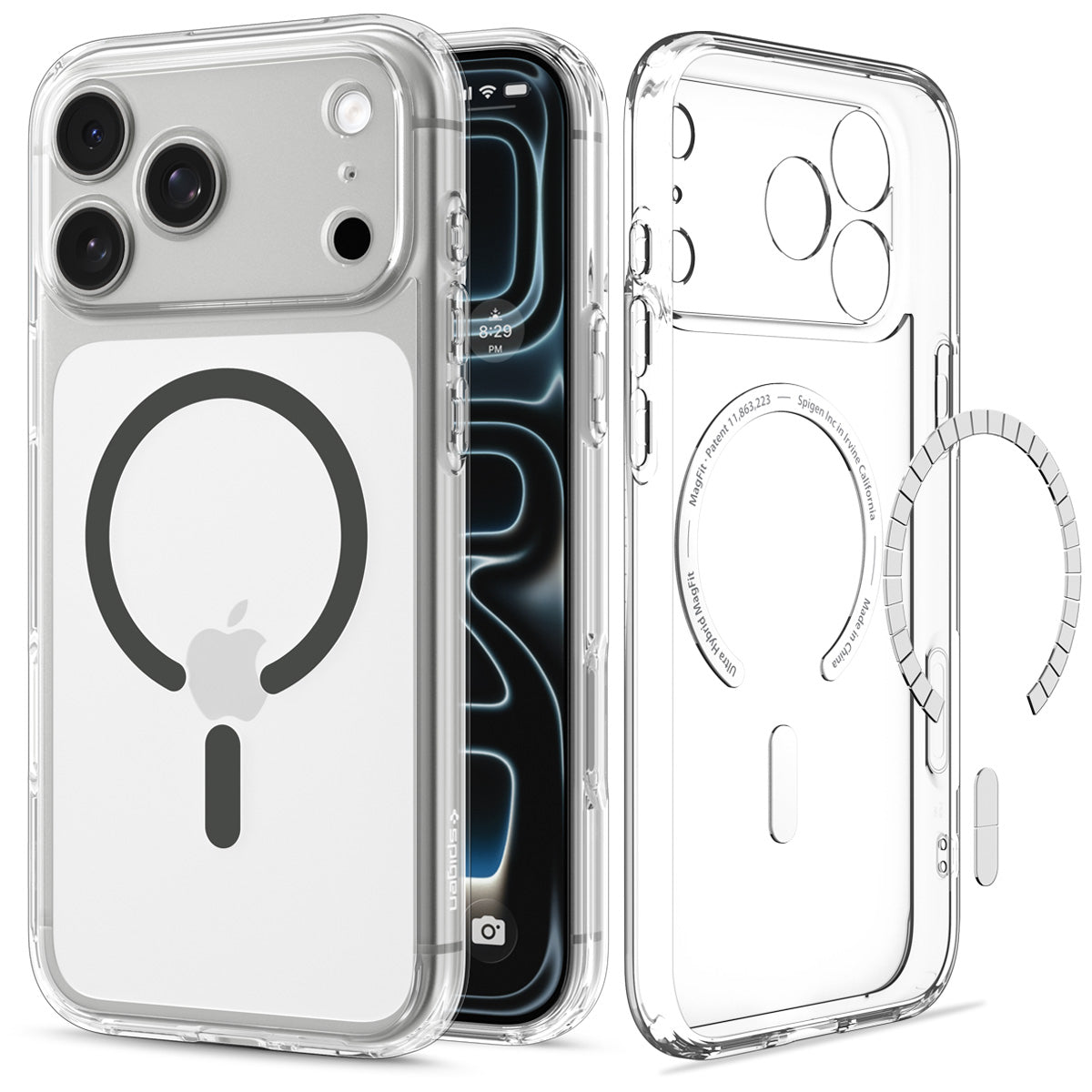 Spigen Ultra Hybrid MagSafe, clear graphite - iPhone 2026 Pro/17 Pro