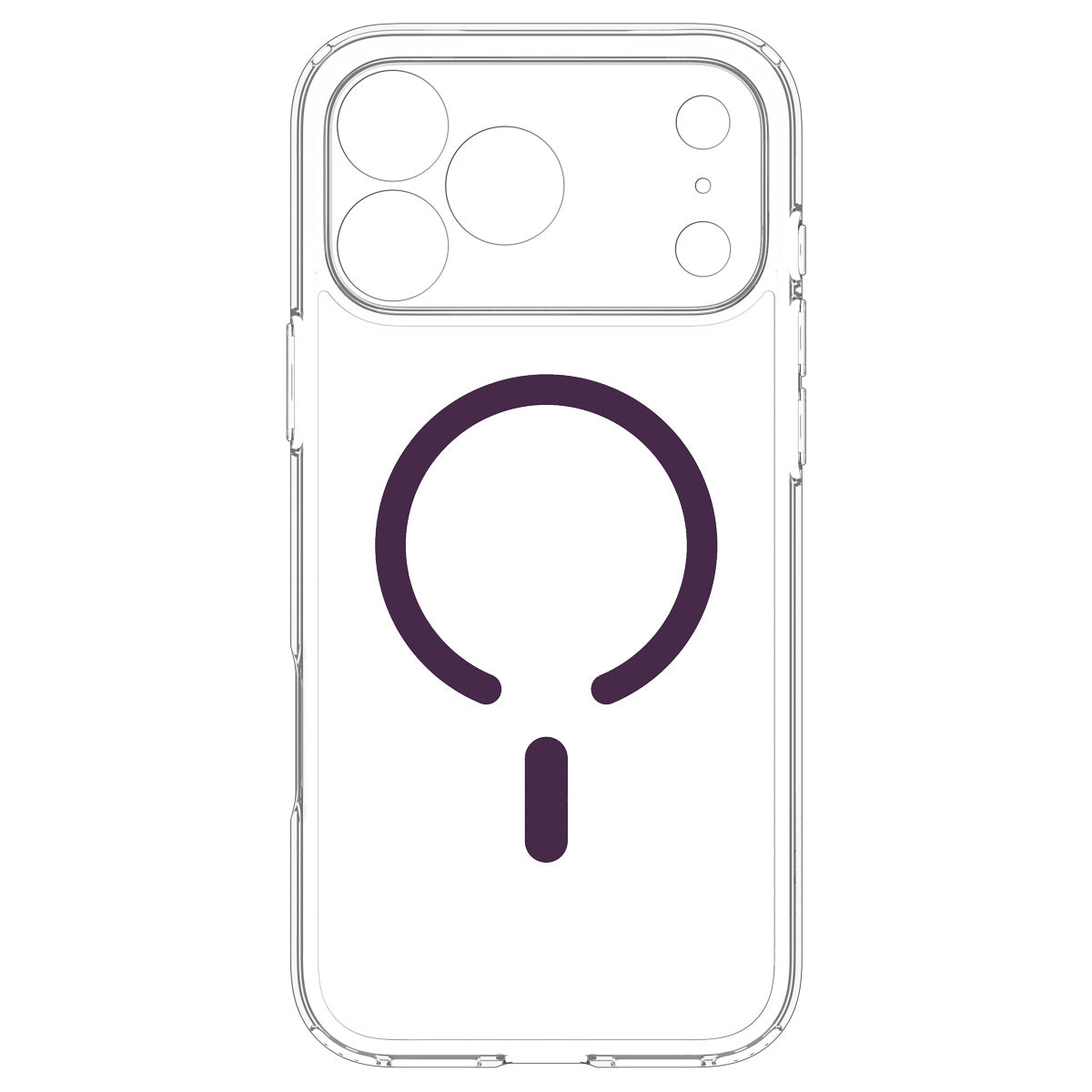 Spigen Ultra Hybrid MagSafe, clear dark cherry - iPhone 18 Pro/17 Pro