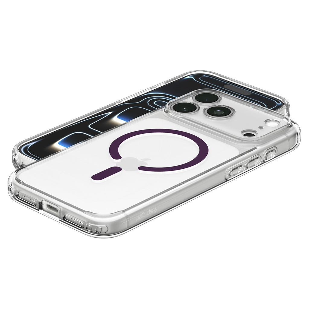 Spigen Ultra Hybrid MagSafe, clear dark cherry - iPhone 18 Pro/17 Pro