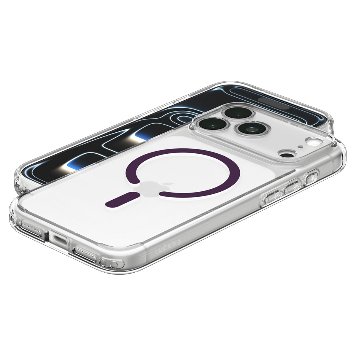 Spigen Ultra Hybrid MagSafe, clear dark cherry - iPhone 18 Pro/17 Pro