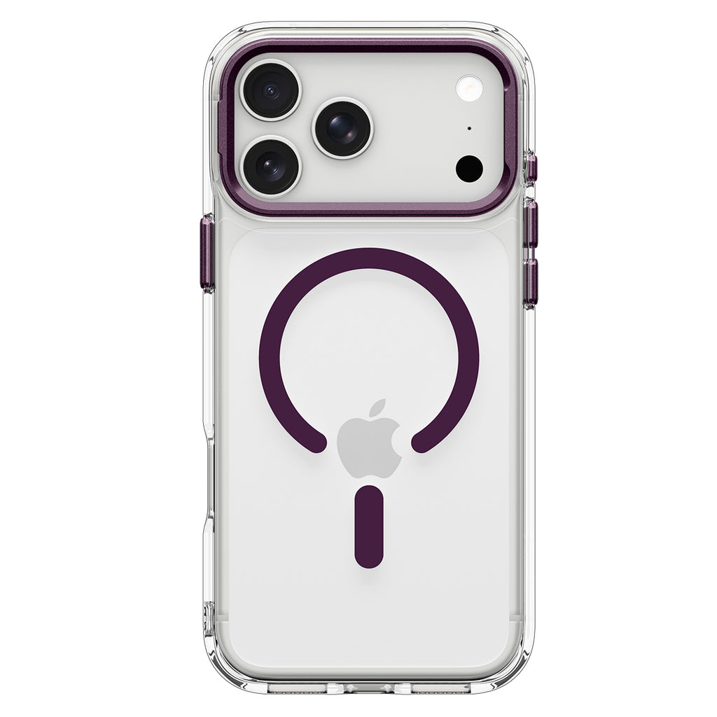 Spigen Ultra Hybrid Optik S MagSafe, clear dark cherry - iPhone 18 Pro/17 Pro