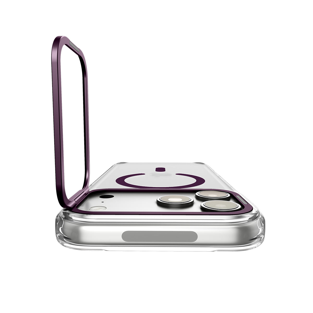 Spigen Ultra Hybrid Optik S MagSafe, clear dark cherry - iPhone 18 Pro/17 Pro