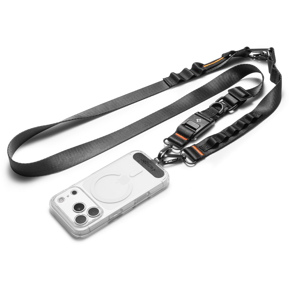 Spigen Universal Crossbody Lanyard Strap (Strap 1P + ConTag 1P + Connector 2P) DA30M, Black
