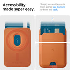 Spigen Valentinus MagSafe Wallet 3 Card, metallic orange