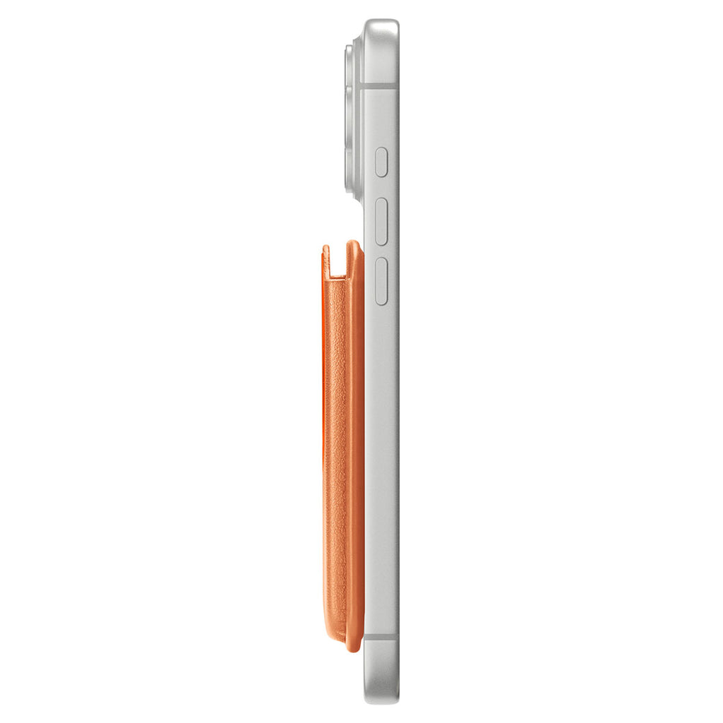 Spigen Valentinus MagFit+ MagSafe Wallet 3 Card, metallic orange