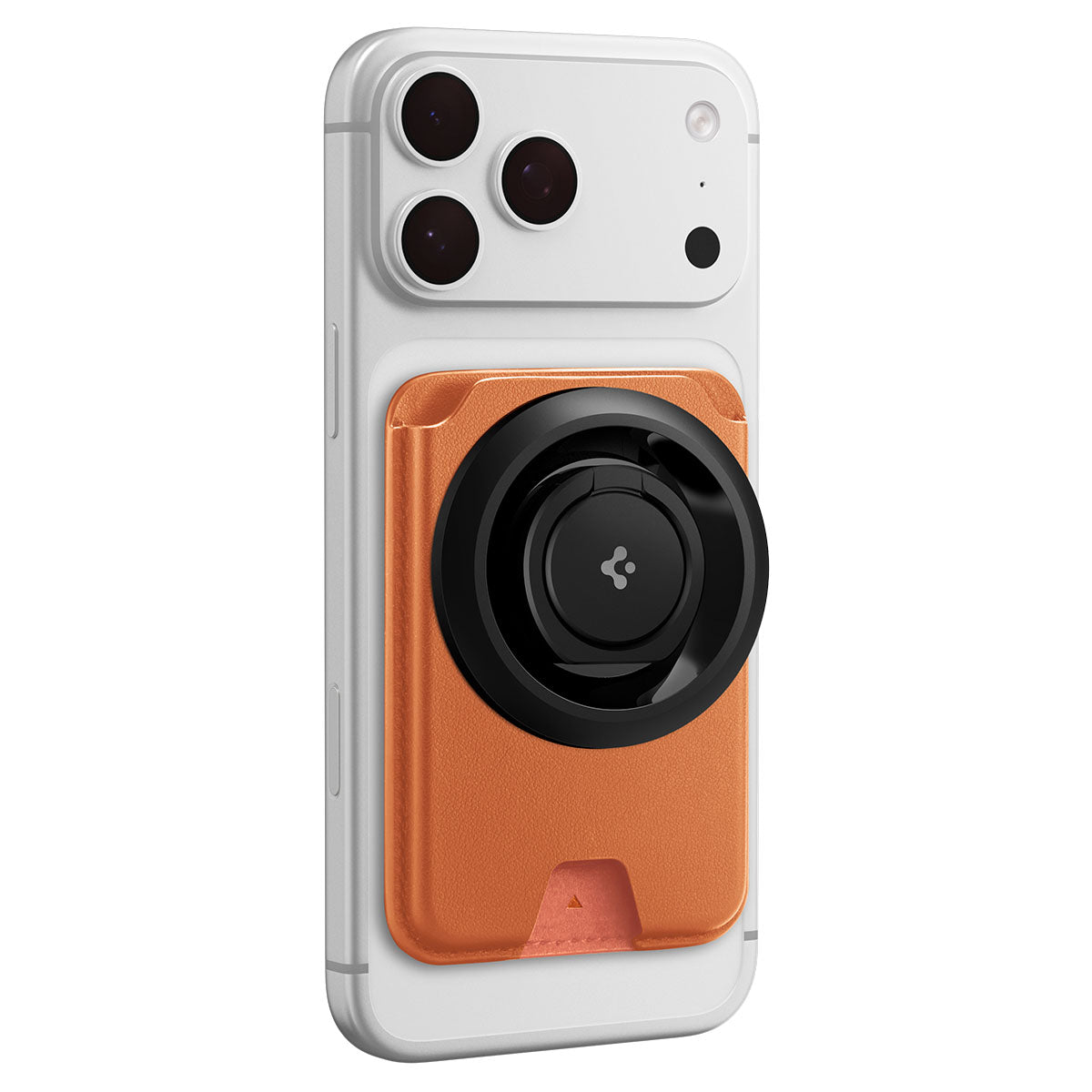 Spigen Valentinus MagFit+ MagSafe Wallet 3 Card, metallic orange
