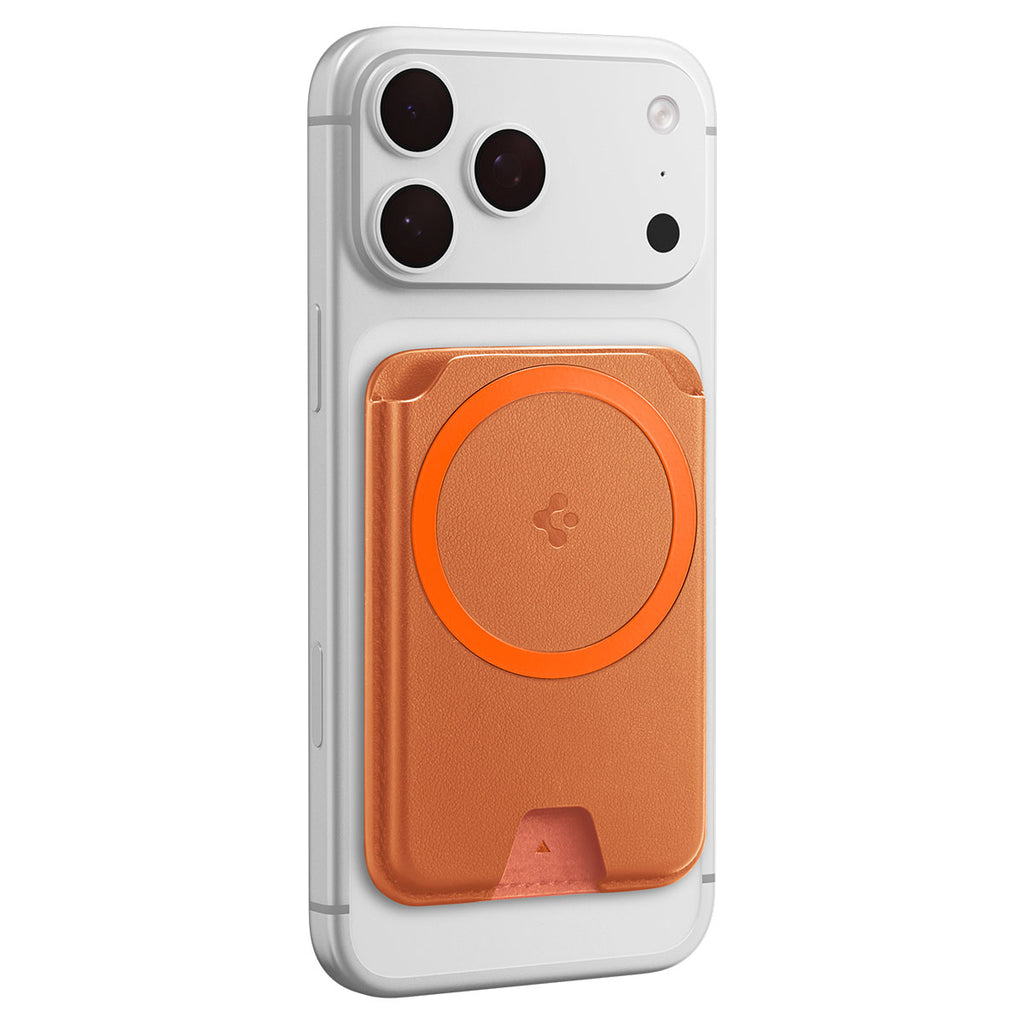 Spigen Valentinus MagFit+ MagSafe Wallet 3 Card, metallic orange