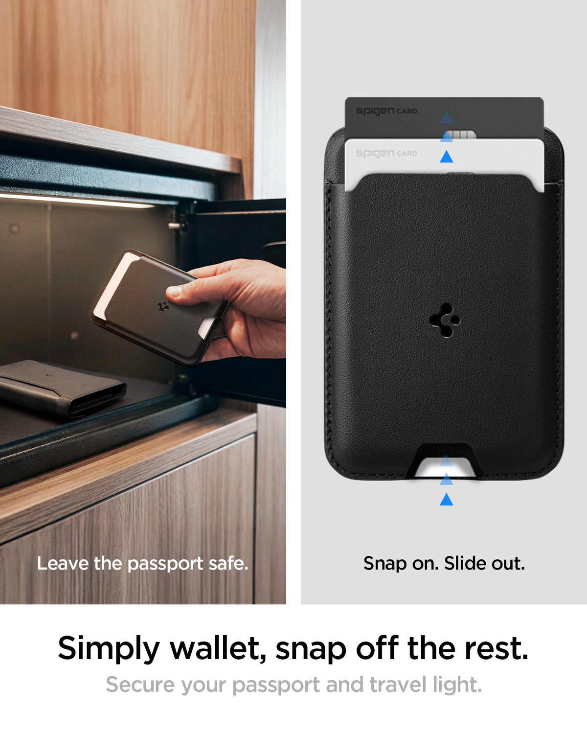Spigen Universal Passport Holder with MagSafe Wallet, black