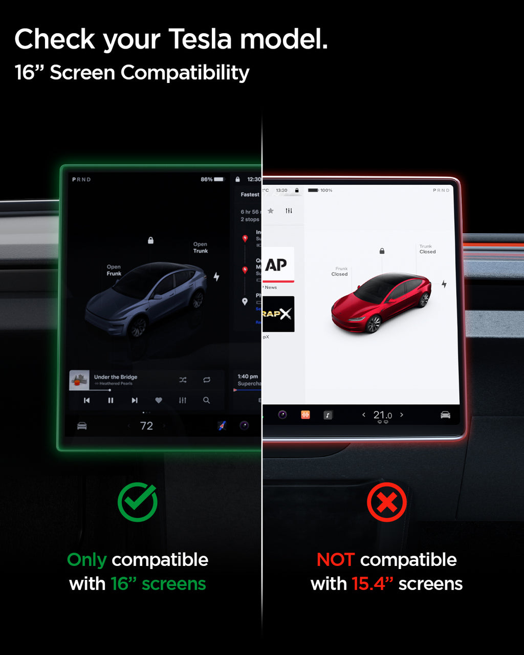 Spigen Tesla EZ Fit Anti Glare Matte FC, black - Tesla Model Y L 2026