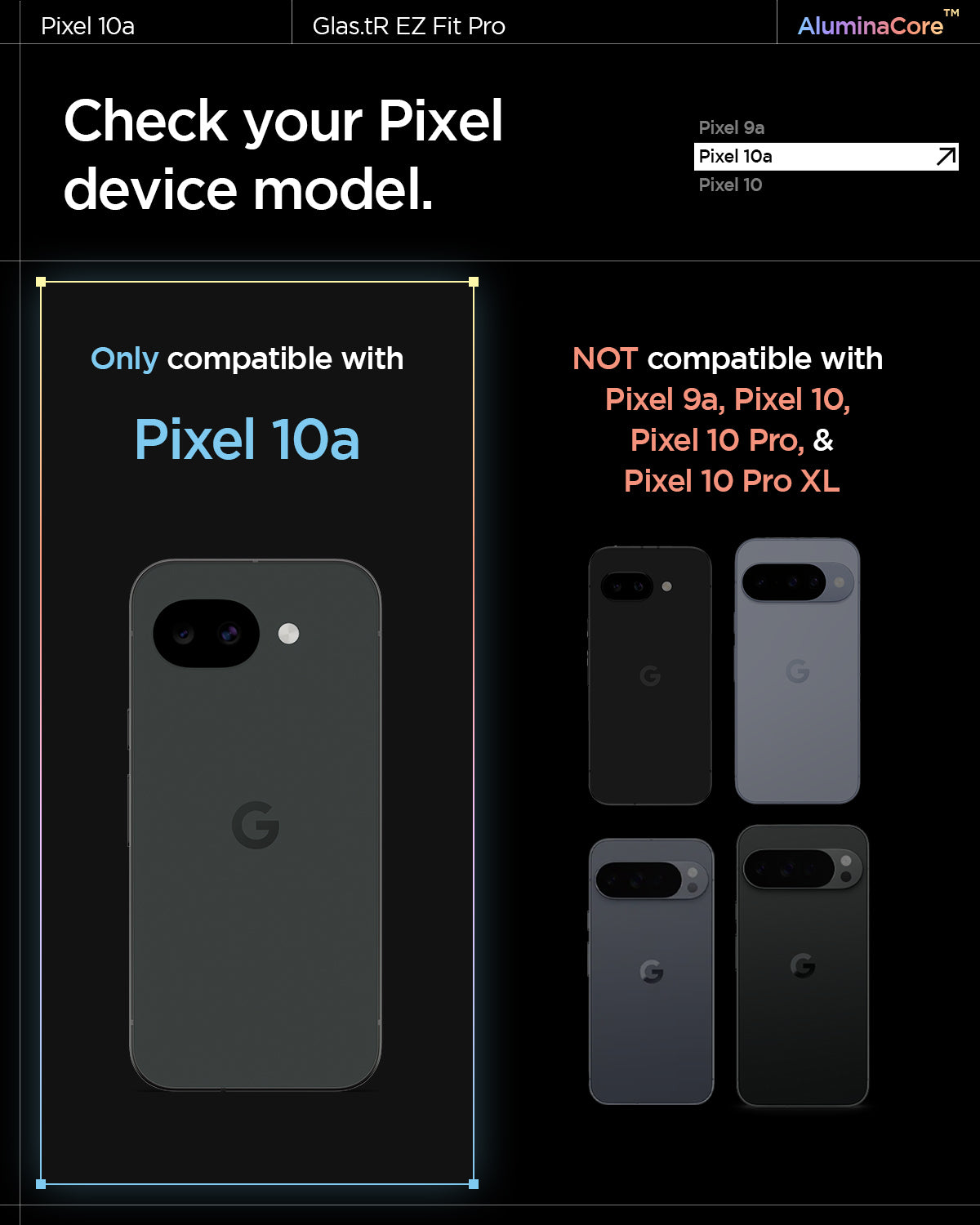 Spigen Glass tR EZ Fit Pro 2 Pack - Google Pixel 10a