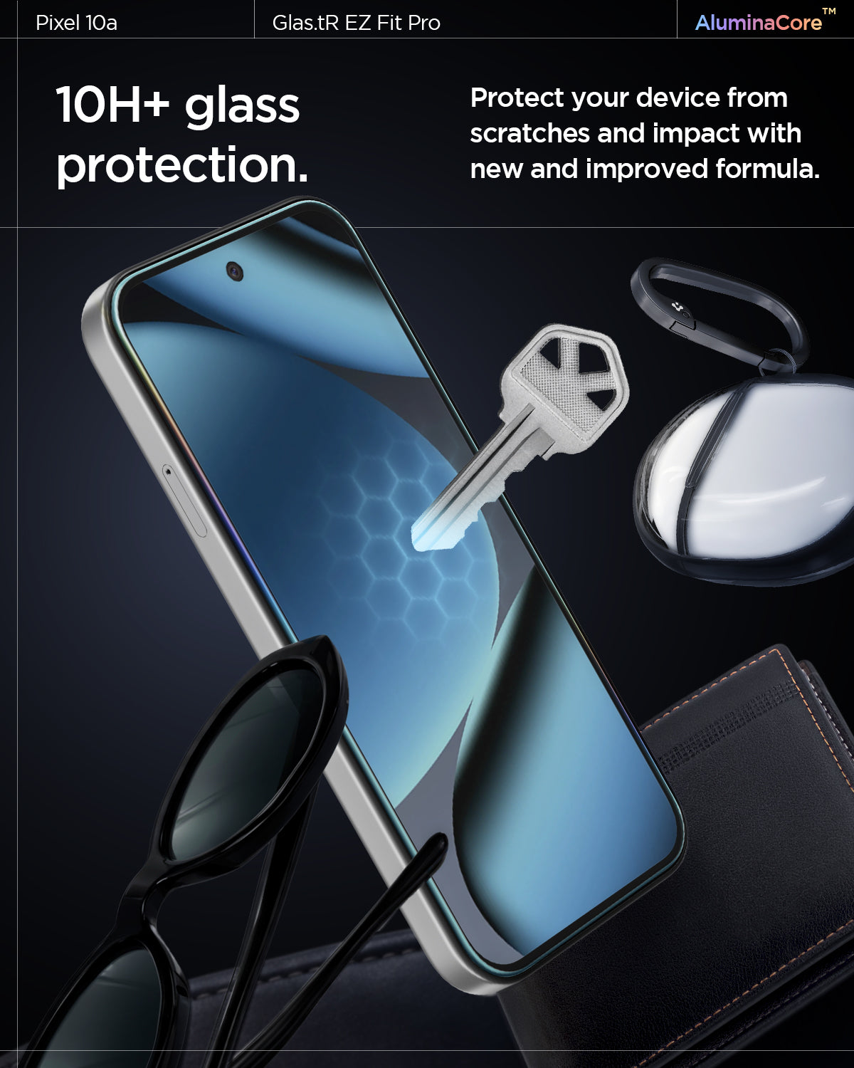 Spigen Glass tR EZ Fit Pro 2 Pack - Google Pixel 10a