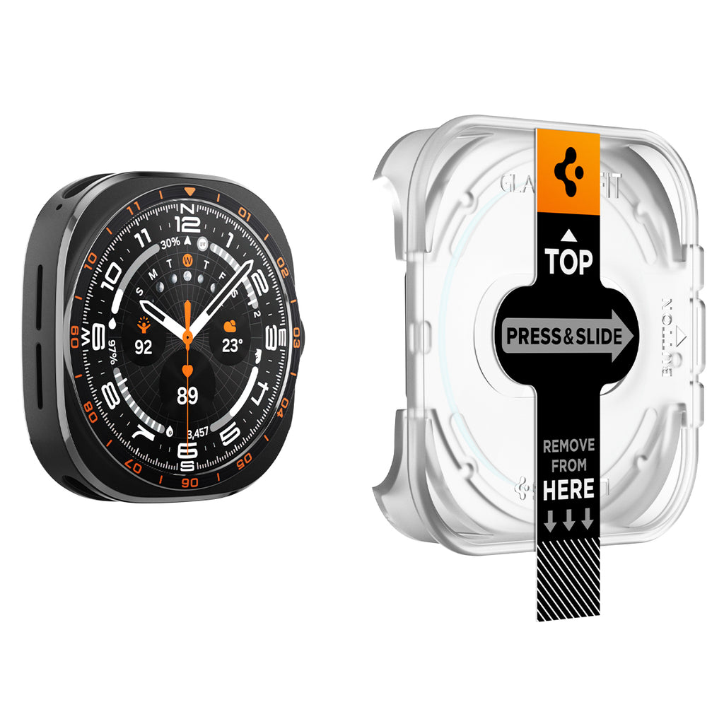 Spigen Glass tR EZ Fit 2 Pack, transparency - Samsung Galaxy Watch Ultra 2 47mm