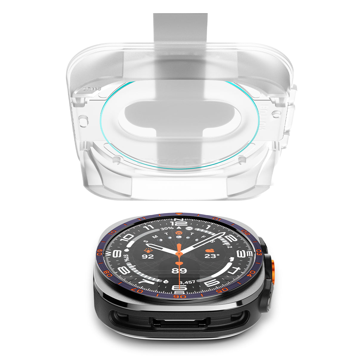 Spigen Glass tR EZ Fit 2 Pack, transparency - Samsung Galaxy Watch Ultra 2 47mm