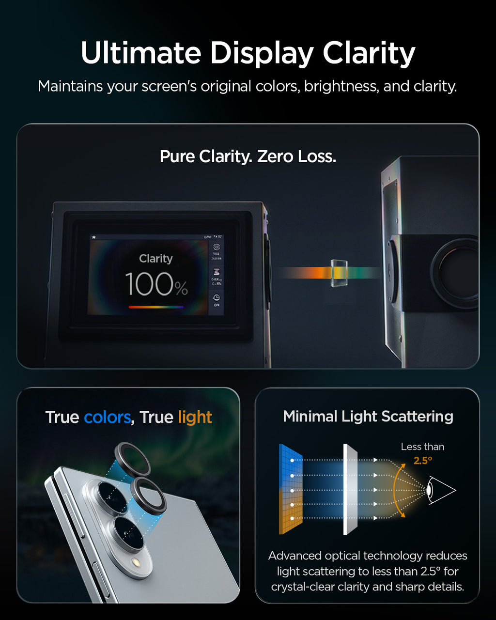 Spigen Glass tR EZ Fit Optik Pro HD 2 Pack, black - Samsung Galaxy Z Fold8