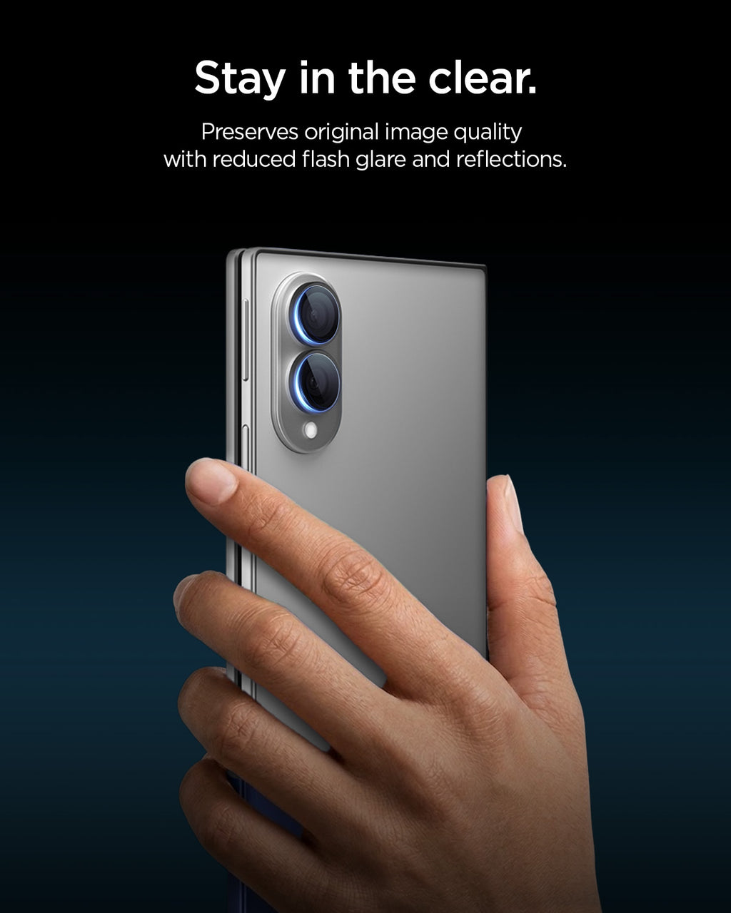 Spigen Glass tR EZ Fit Optik Pro HD 2 Pack, black - Samsung Galaxy Z Fold8