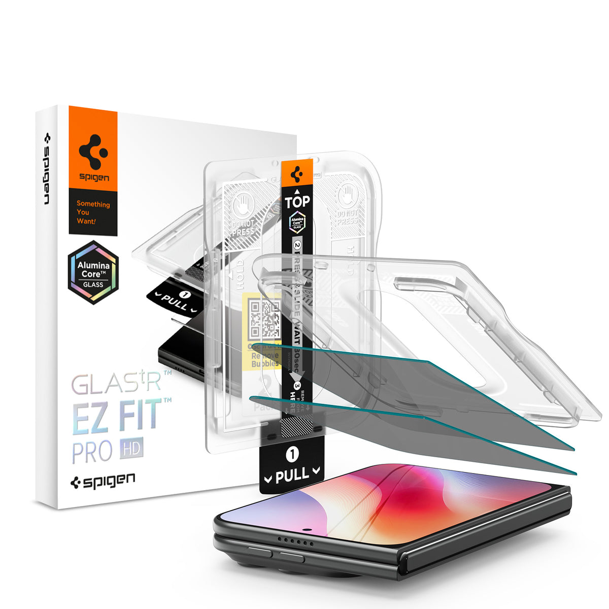 Spigen Glass tR EZ Fit Pro HD (Privacy) 2 Pack - iPhone 2026 Fold