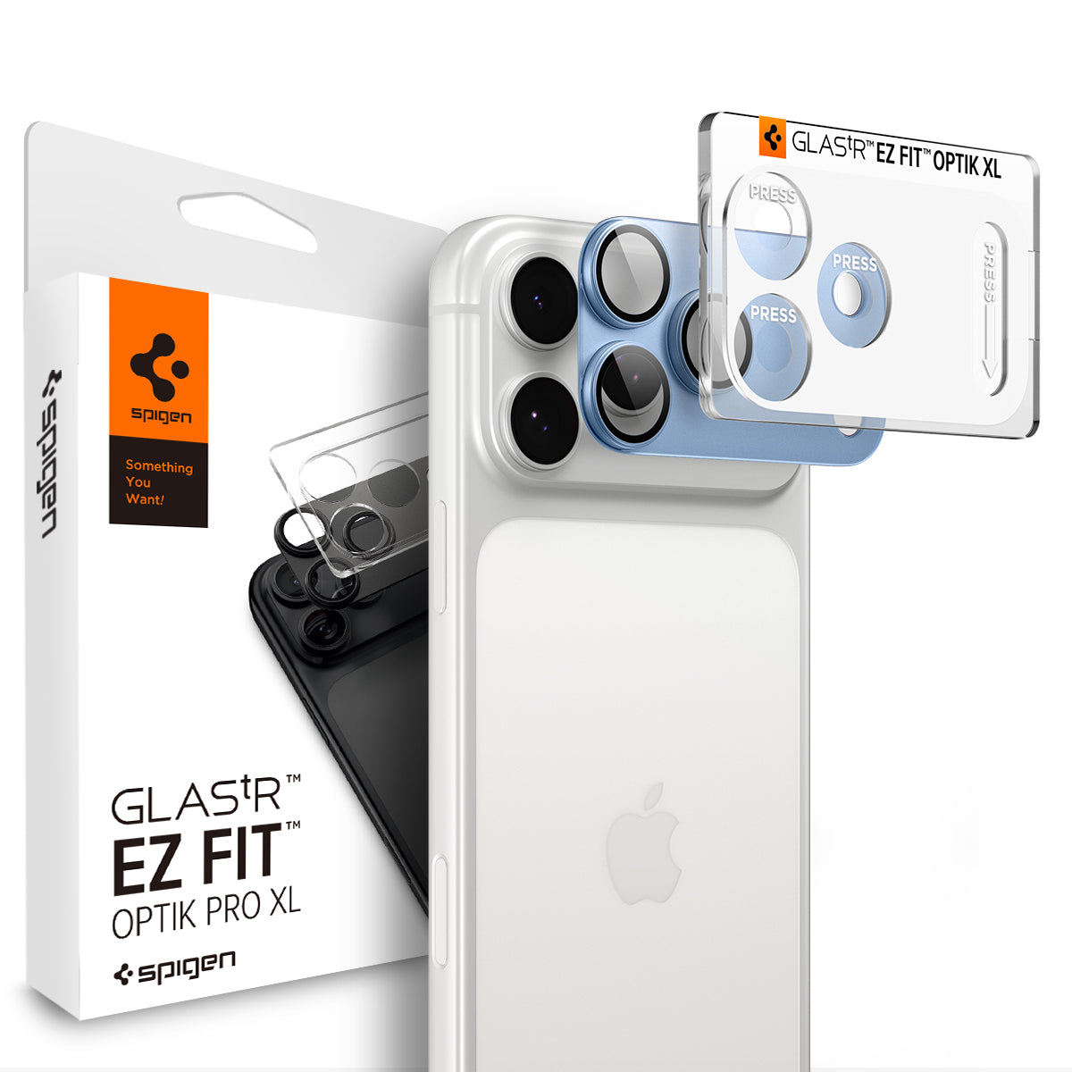Spigen Glass tR EZ Fit Optik Pro XL 1 Pack, svetlomodrá - iPhone 2026 Pro