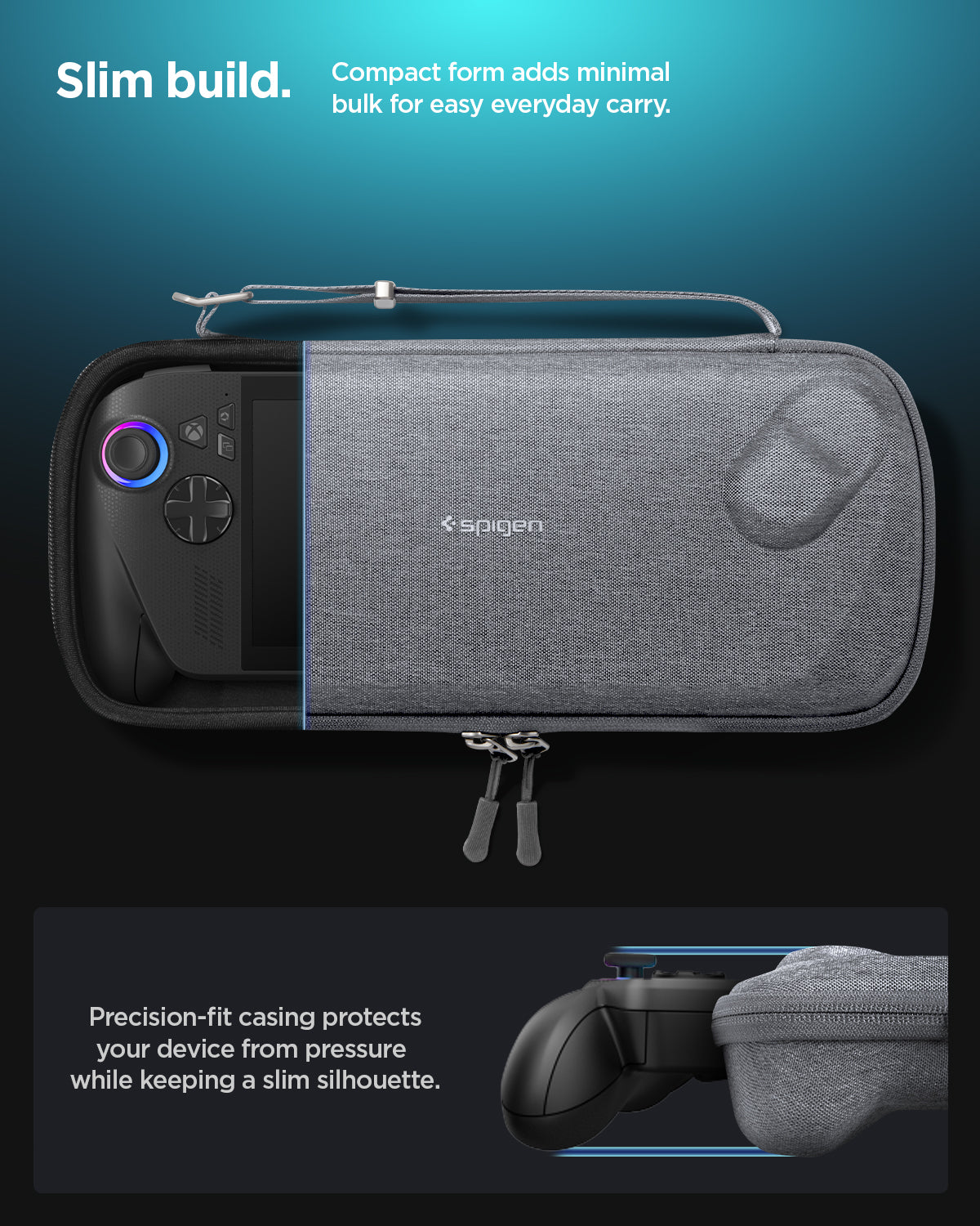 Spigen Klasden Pouch, charcoal gray - Asus ROG Xbox Ally/Ally X