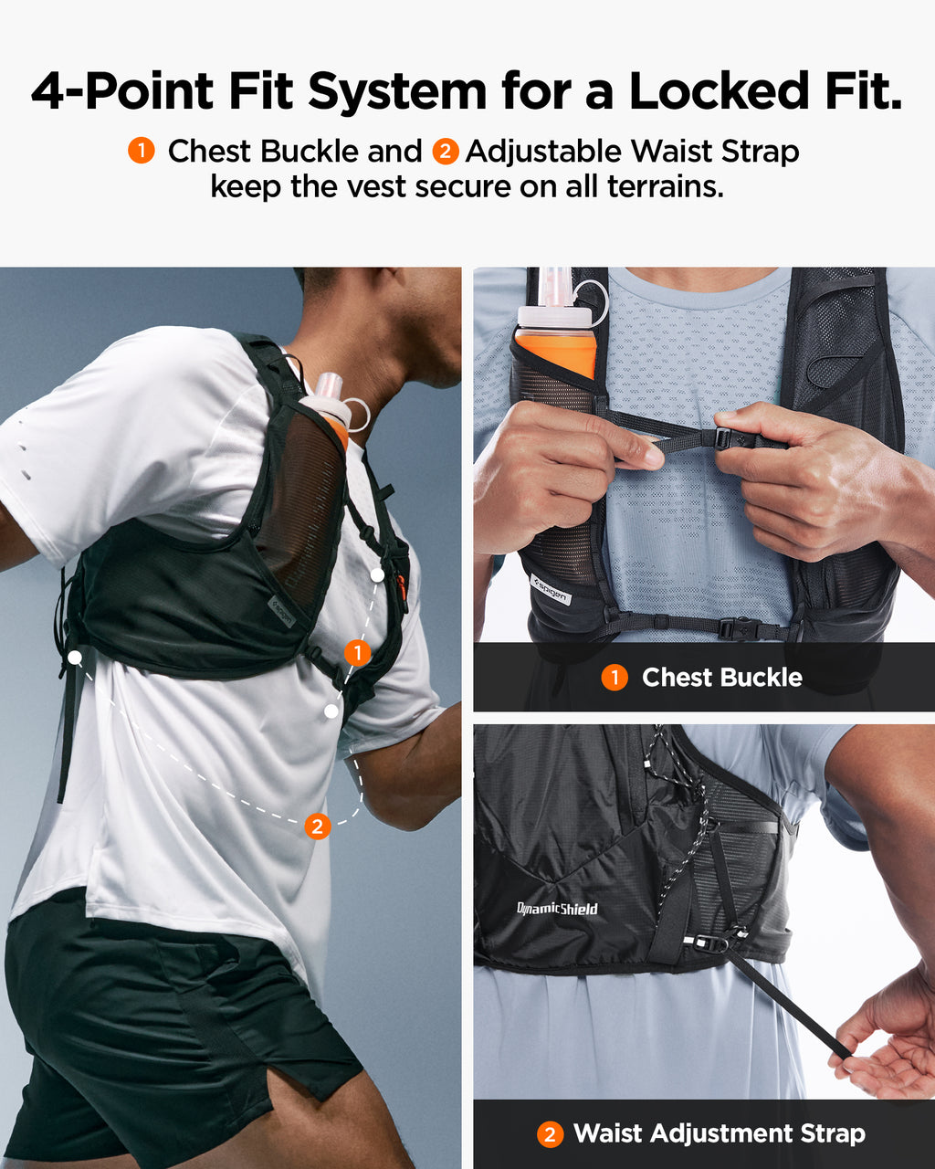 Spigen Dynamic Shield Running Vest (L-XL), active black