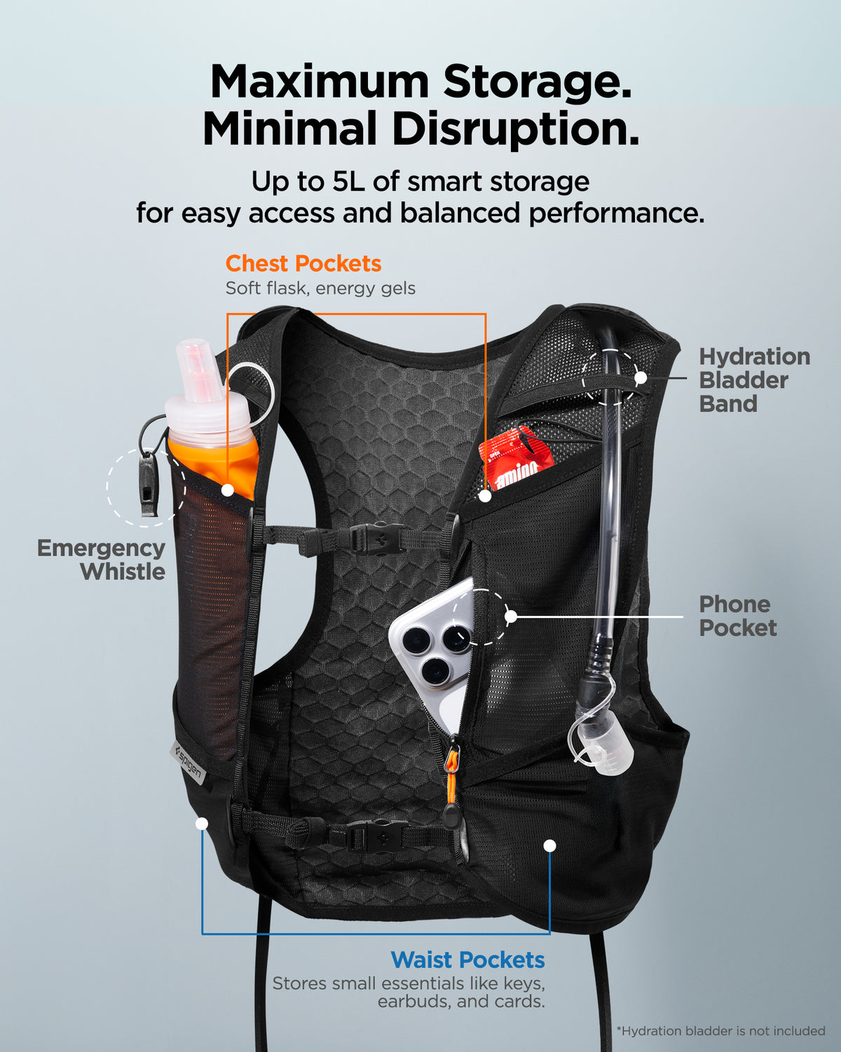 Spigen Dynamic Shield Running Vest (L-XL), active black