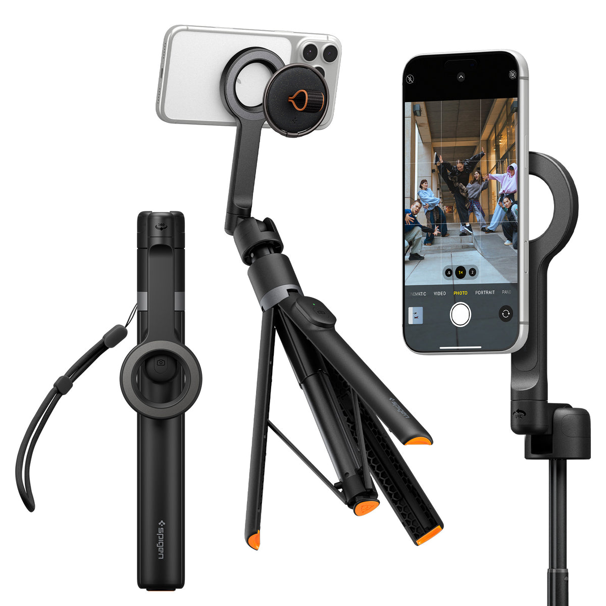 Spigen MagSafe Tripod Selfie Stick, black