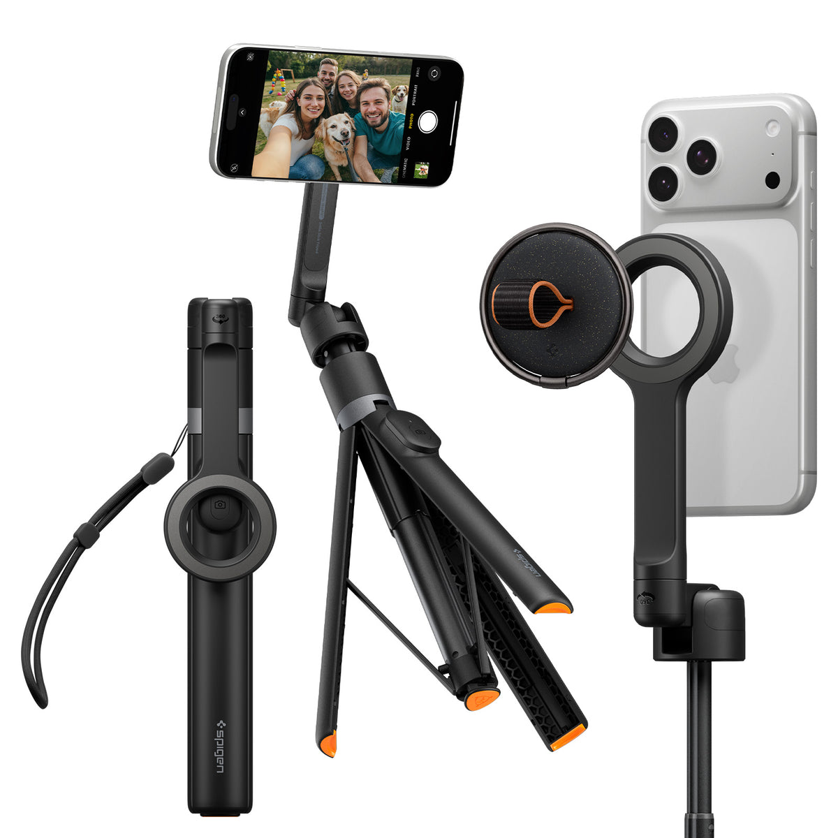 Spigen MagSafe Tripod Selfie Stick, black