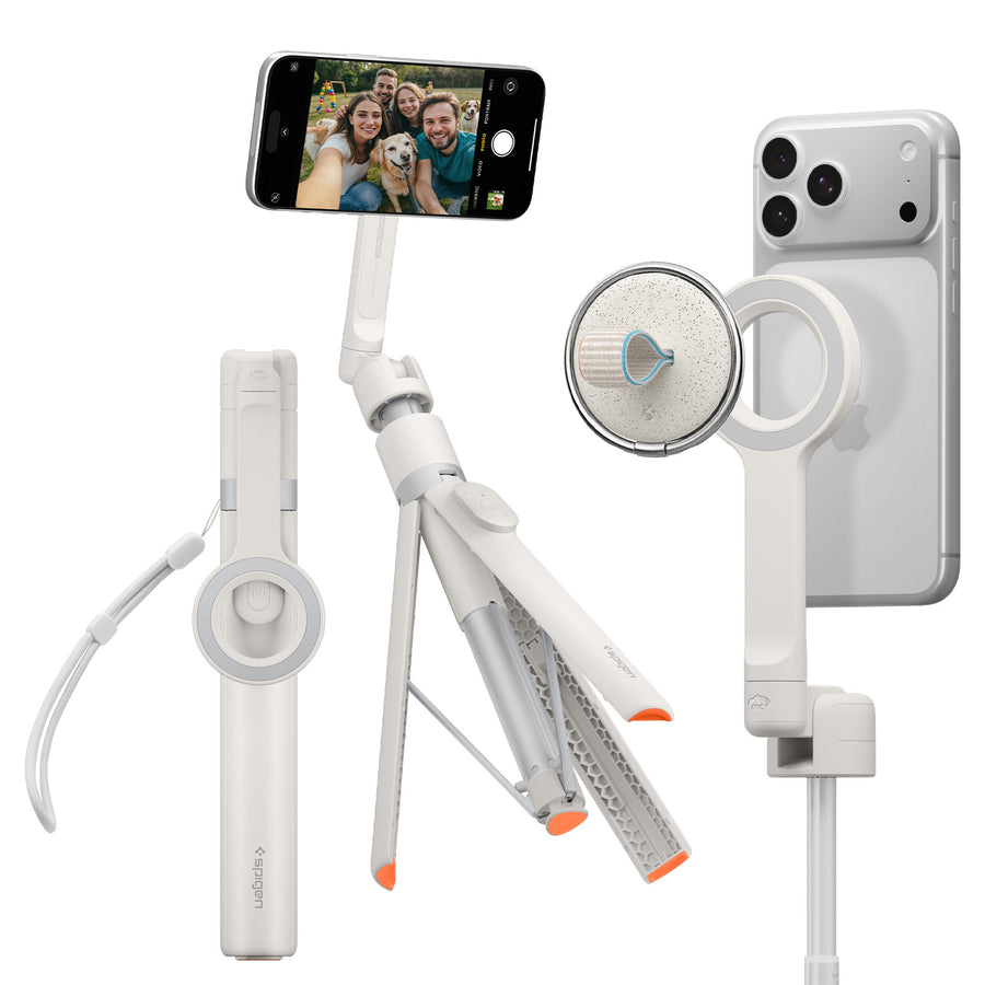 Prémiová MagSafe selfie tyč: vyrobeno z prvotřídní hliníkové slitiny a magnetů pro pevné a bezpečné uchycení iPhonu (iPhone 12 a novější) nebo smartphonu / krytu s podporou MagSafe