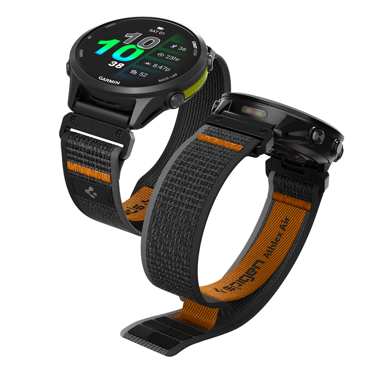 Spigen Athlex Air Active Band, black/orange - Garmin Quick Fit 22mm
