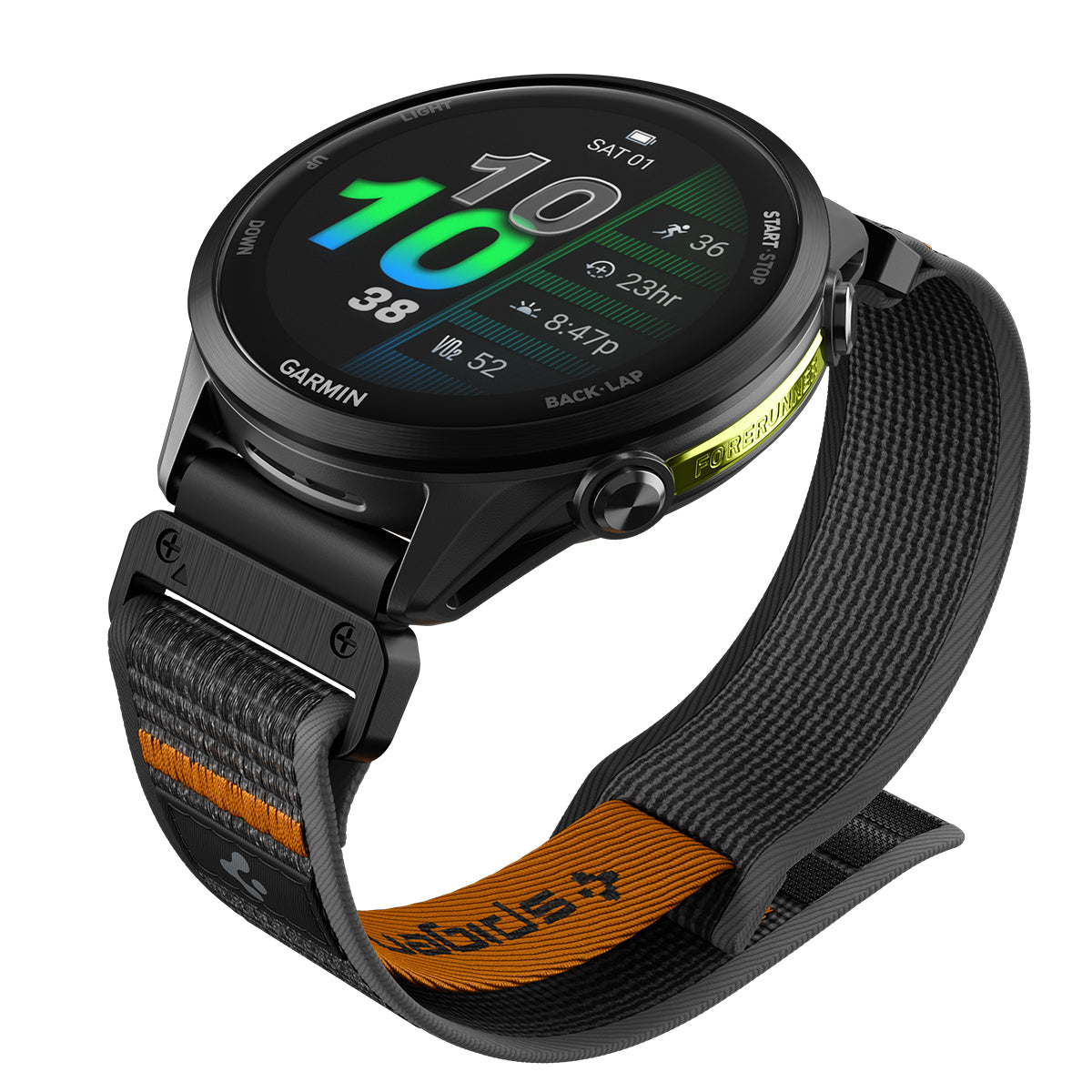 Spigen Athlex Air Active Band, black/orange - Garmin Quick Fit 22mm