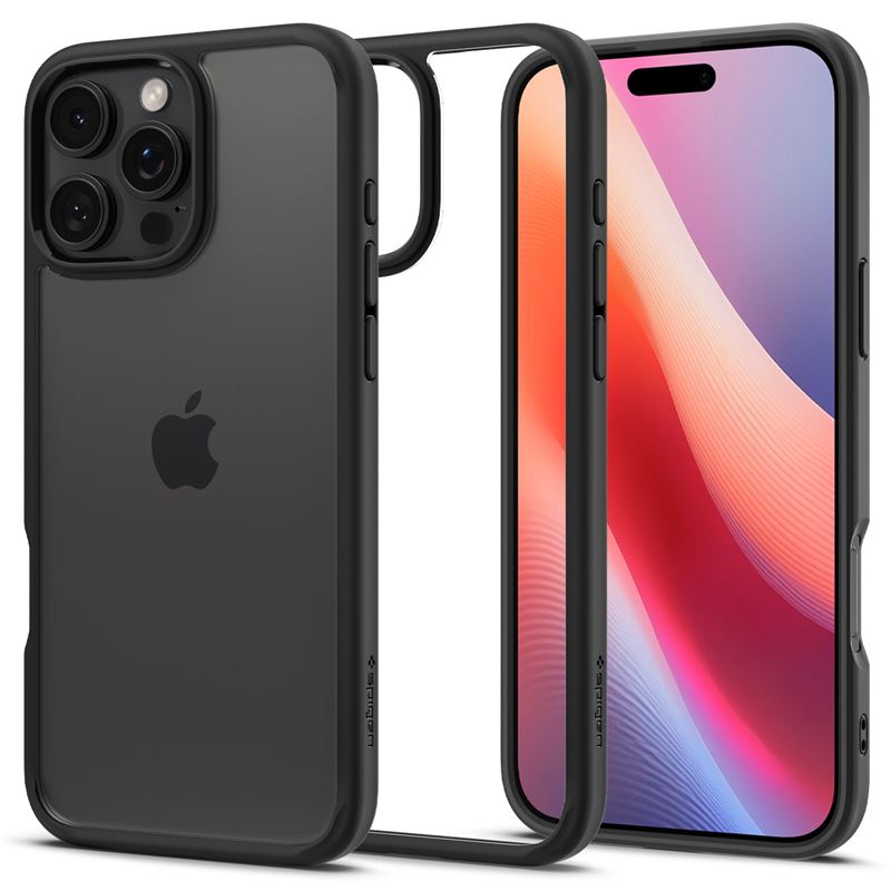 Spigen Crystal Hybrid, matte black - iPhone 16 Pro Max