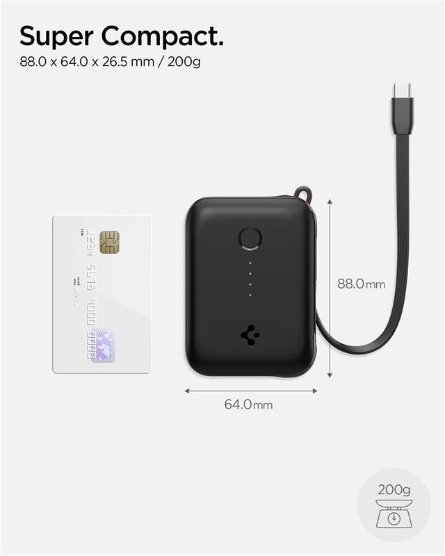 3 outputs for charging multiple devices simultaneously: 2× USB-C (30W) and 1× USB-A (225W)